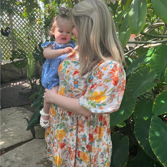 puff-sleeve tiered babydoll prairie summer dress boutique cottagecore milkmaid - Picture 5 of 15